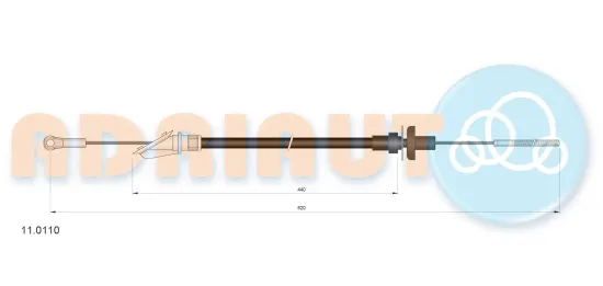 Seilzug, Kupplungsbetätigung ADRIAUTO 11.0110 Bild Seilzug, Kupplungsbetätigung ADRIAUTO 11.0110