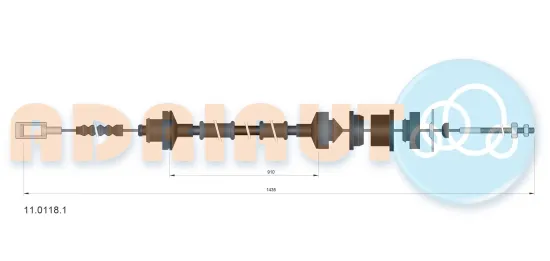 Seilzug, Kupplungsbetätigung ADRIAUTO 11.0118.1 Bild Seilzug, Kupplungsbetätigung ADRIAUTO 11.0118.1