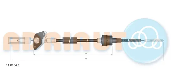 Seilzug, Kupplungsbetätigung ADRIAUTO 11.0134.1 Bild Seilzug, Kupplungsbetätigung ADRIAUTO 11.0134.1