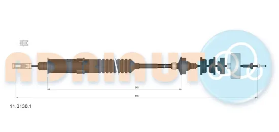 Seilzug, Kupplungsbetätigung ADRIAUTO 11.0138.1 Bild Seilzug, Kupplungsbetätigung ADRIAUTO 11.0138.1