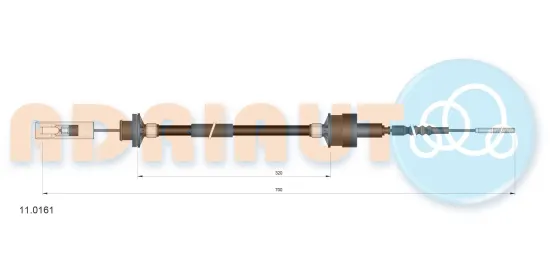 Seilzug, Kupplungsbetätigung ADRIAUTO 11.0161 Bild Seilzug, Kupplungsbetätigung ADRIAUTO 11.0161
