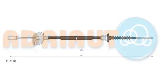 Seilzug, Kupplungsbetätigung ADRIAUTO 11.0178 Bild Seilzug, Kupplungsbetätigung ADRIAUTO 11.0178