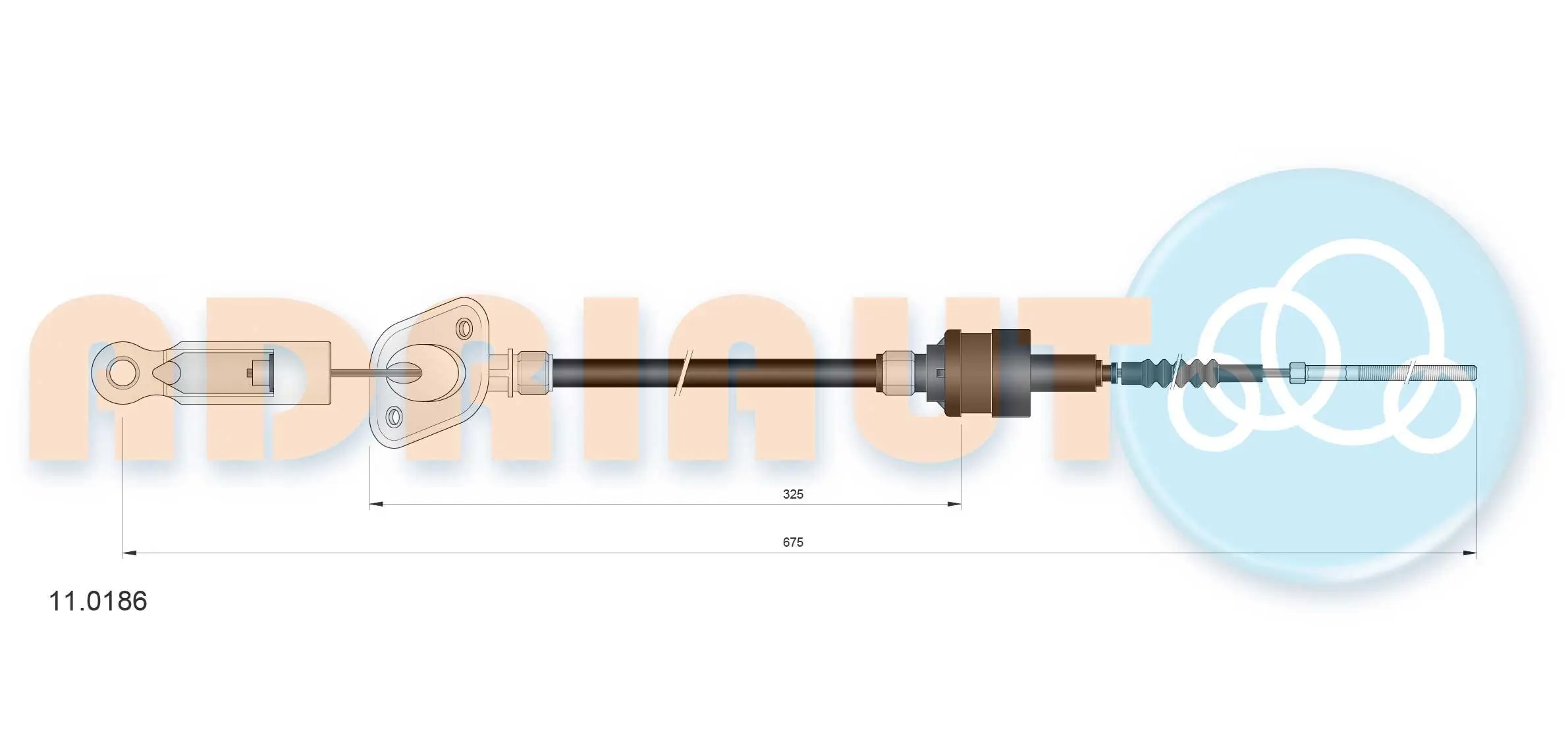 Seilzug, Kupplungsbetätigung ADRIAUTO 11.0186