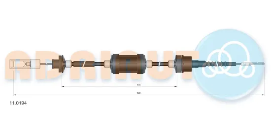 Seilzug, Kupplungsbetätigung ADRIAUTO 11.0194 Bild Seilzug, Kupplungsbetätigung ADRIAUTO 11.0194