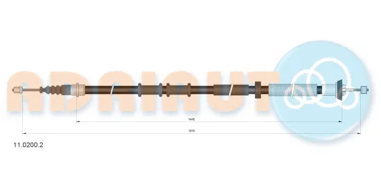 Seilzug, Feststellbremse hinten rechts ADRIAUTO 11.0200.2 Bild Seilzug, Feststellbremse hinten rechts ADRIAUTO 11.0200.2