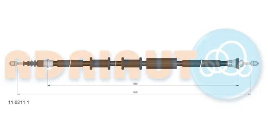 Seilzug, Feststellbremse hinten links hinten rechts ADRIAUTO 11.0211.1 Bild Seilzug, Feststellbremse hinten links hinten rechts ADRIAUTO 11.0211.1