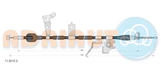 Seilzug, Feststellbremse hinten rechts ADRIAUTO 11.0212.2 Bild Seilzug, Feststellbremse hinten rechts ADRIAUTO 11.0212.2