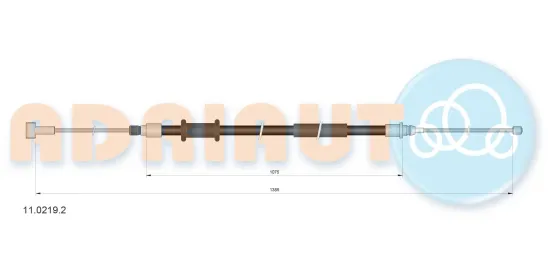 Seilzug, Feststellbremse hinten links hinten rechts ADRIAUTO 11.0219.2 Bild Seilzug, Feststellbremse hinten links hinten rechts ADRIAUTO 11.0219.2