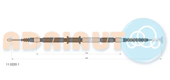 Seilzug, Feststellbremse hinten links ADRIAUTO 11.0220.1 Bild Seilzug, Feststellbremse hinten links ADRIAUTO 11.0220.1