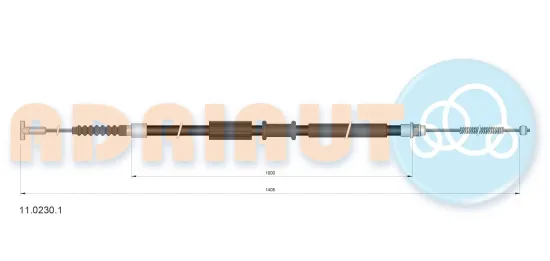 Seilzug, Feststellbremse hinten rechts ADRIAUTO 11.0230.1 Bild Seilzug, Feststellbremse hinten rechts ADRIAUTO 11.0230.1
