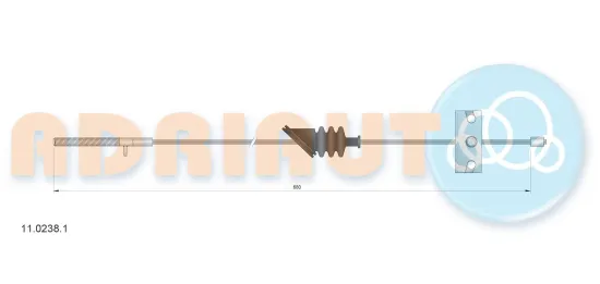 Seilzug, Feststellbremse vorne ADRIAUTO 11.0238.1 Bild Seilzug, Feststellbremse vorne ADRIAUTO 11.0238.1