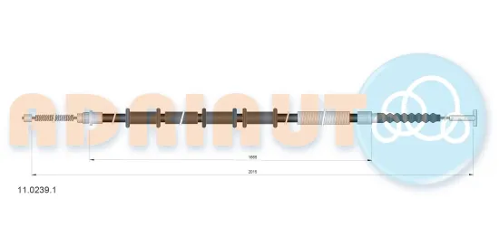 Seilzug, Feststellbremse hinten rechts ADRIAUTO 11.0239.1 Bild Seilzug, Feststellbremse hinten rechts ADRIAUTO 11.0239.1