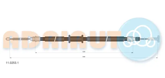 Seilzug, Feststellbremse hinten rechts ADRIAUTO 11.0253.1 Bild Seilzug, Feststellbremse hinten rechts ADRIAUTO 11.0253.1
