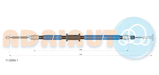 Seilzug, Feststellbremse hinten links ADRIAUTO 11.0254.1 Bild Seilzug, Feststellbremse hinten links ADRIAUTO 11.0254.1