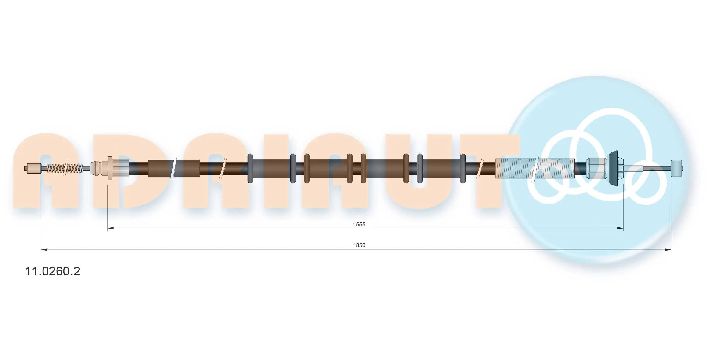 Seilzug, Feststellbremse hinten links hinten rechts ADRIAUTO 11.0260.2