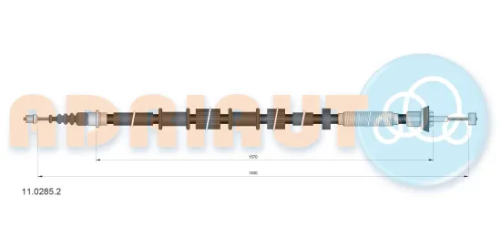 Seilzug, Feststellbremse hinten links hinten rechts ADRIAUTO 11.0285.2 Bild Seilzug, Feststellbremse hinten links hinten rechts ADRIAUTO 11.0285.2