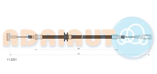 Seilzug, Feststellbremse hinten links hinten rechts ADRIAUTO 11.2221 Bild Seilzug, Feststellbremse hinten links hinten rechts ADRIAUTO 11.2221