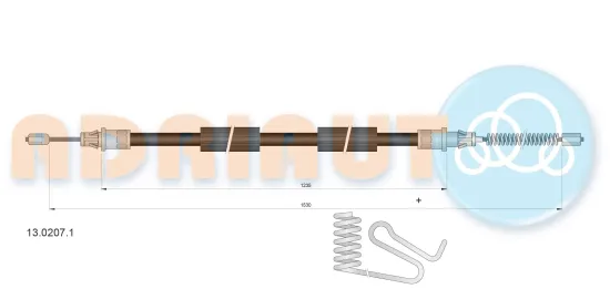 Seilzug, Feststellbremse hinten links ADRIAUTO 13.0207.1 Bild Seilzug, Feststellbremse hinten links ADRIAUTO 13.0207.1