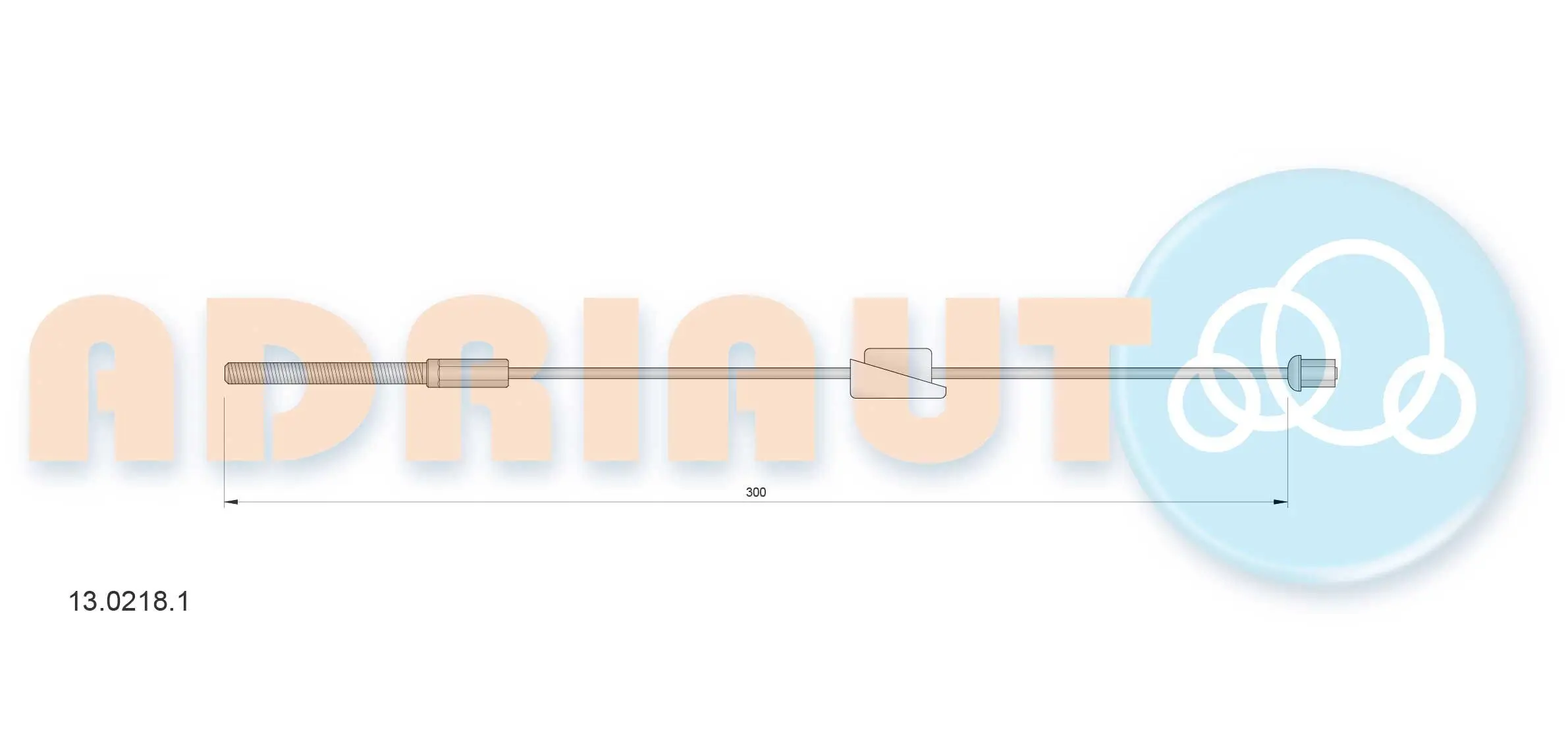 Seilzug, Feststellbremse vorne ADRIAUTO 13.0218.1
