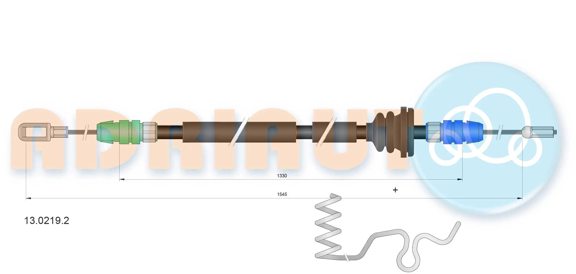 Seilzug, Feststellbremse hinten links ADRIAUTO 13.0219.2