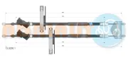 Seilzug, Feststellbremse hinten links hinten rechts ADRIAUTO 13.0230.1