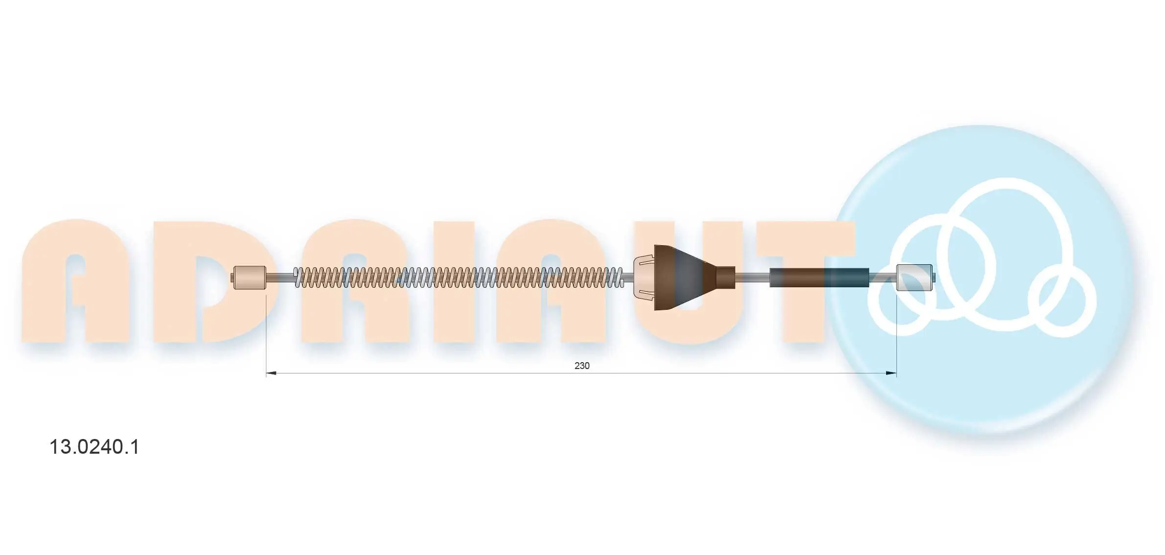 Seilzug, Feststellbremse hinten links hinten rechts ADRIAUTO 13.0240.1