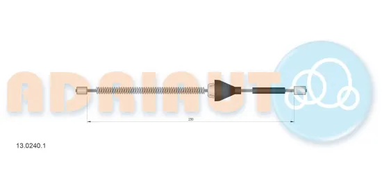 Seilzug, Feststellbremse hinten links hinten rechts ADRIAUTO 13.0240.1 Bild Seilzug, Feststellbremse hinten links hinten rechts ADRIAUTO 13.0240.1