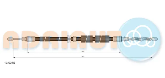 Seilzug, Feststellbremse hinten links hinten rechts ADRIAUTO 13.0265 Bild Seilzug, Feststellbremse hinten links hinten rechts ADRIAUTO 13.0265