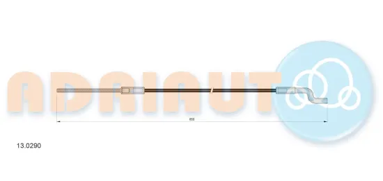 Seilzug, Feststellbremse Mitte ADRIAUTO 13.0290 Bild Seilzug, Feststellbremse Mitte ADRIAUTO 13.0290