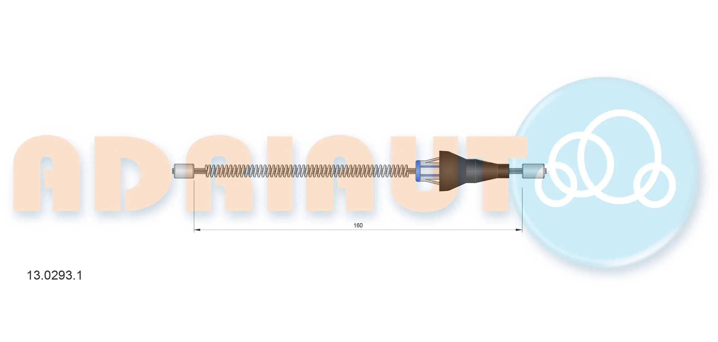 Seilzug, Feststellbremse hinten links hinten rechts ADRIAUTO 13.0293.1
