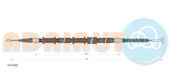 Seilzug, Feststellbremse hinten rechts ADRIAUTO 19.0242 Bild Seilzug, Feststellbremse hinten rechts ADRIAUTO 19.0242
