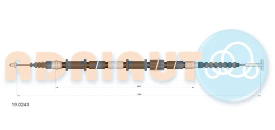 Seilzug, Feststellbremse hinten links ADRIAUTO 19.0243 Bild Seilzug, Feststellbremse hinten links ADRIAUTO 19.0243