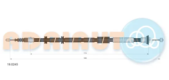 Seilzug, Feststellbremse hinten links ADRIAUTO 19.0245 Bild Seilzug, Feststellbremse hinten links ADRIAUTO 19.0245