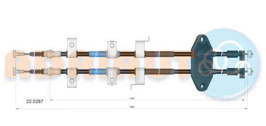 Seilzug, Feststellbremse hinten ADRIAUTO 22.0287 Bild Seilzug, Feststellbremse hinten ADRIAUTO 22.0287