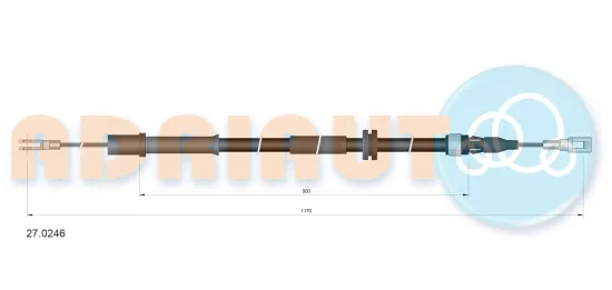 Seilzug, Feststellbremse hinten links hinten rechts ADRIAUTO 27.0246 Bild Seilzug, Feststellbremse hinten links hinten rechts ADRIAUTO 27.0246