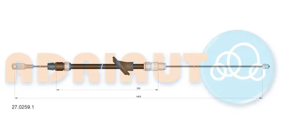 Seilzug, Feststellbremse ADRIAUTO 27.0259.1 Bild Seilzug, Feststellbremse ADRIAUTO 27.0259.1