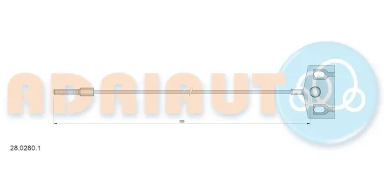 Seilzug, Feststellbremse vorne ADRIAUTO 28.0280.1 Bild Seilzug, Feststellbremse vorne ADRIAUTO 28.0280.1