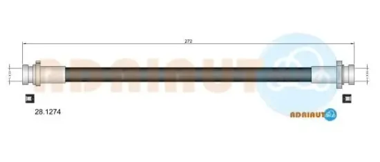 Bremsschlauch ADRIAUTO 28.1274 Bild Bremsschlauch ADRIAUTO 28.1274