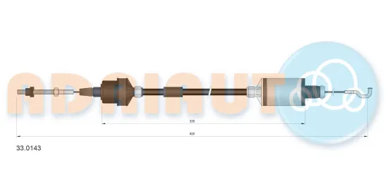 Seilzug, Kupplungsbetätigung ADRIAUTO 33.0143 Bild Seilzug, Kupplungsbetätigung ADRIAUTO 33.0143