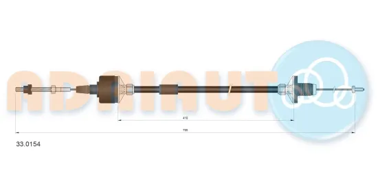 Seilzug, Kupplungsbetätigung ADRIAUTO 33.0154 Bild Seilzug, Kupplungsbetätigung ADRIAUTO 33.0154