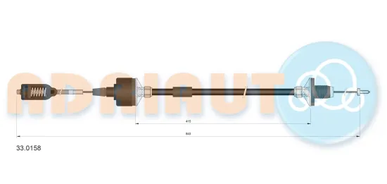 Seilzug, Kupplungsbetätigung ADRIAUTO 33.0158 Bild Seilzug, Kupplungsbetätigung ADRIAUTO 33.0158