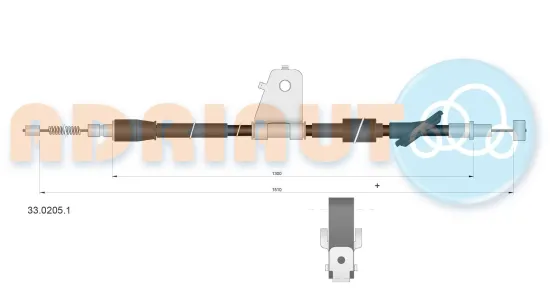 Seilzug, Feststellbremse ADRIAUTO 33.0205.1 Bild Seilzug, Feststellbremse ADRIAUTO 33.0205.1