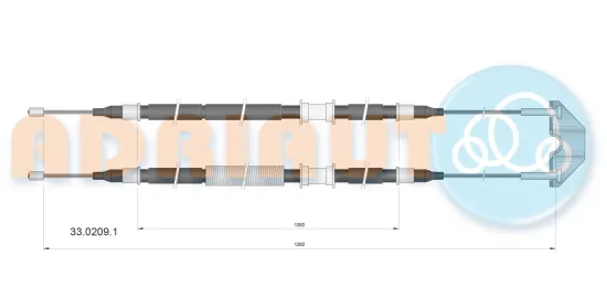 Seilzug, Feststellbremse hinten ADRIAUTO 33.0209.1 Bild Seilzug, Feststellbremse hinten ADRIAUTO 33.0209.1