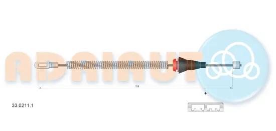 Seilzug, Feststellbremse hinten links hinten rechts ADRIAUTO 33.0211.1 Bild Seilzug, Feststellbremse hinten links hinten rechts ADRIAUTO 33.0211.1
