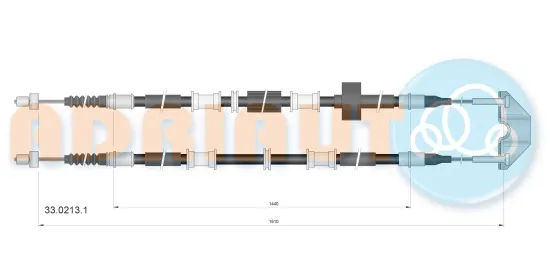 Seilzug, Feststellbremse hinten ADRIAUTO 33.0213.1 Bild Seilzug, Feststellbremse hinten ADRIAUTO 33.0213.1