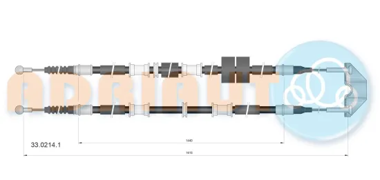 Seilzug, Feststellbremse hinten ADRIAUTO 33.0214.1 Bild Seilzug, Feststellbremse hinten ADRIAUTO 33.0214.1