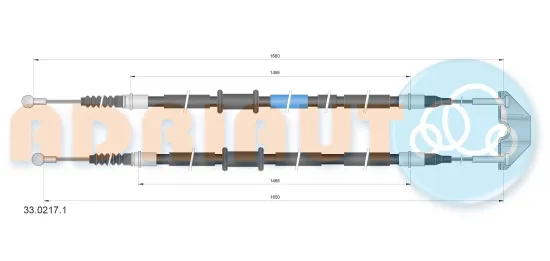 Seilzug, Feststellbremse hinten ADRIAUTO 33.0217.1 Bild Seilzug, Feststellbremse hinten ADRIAUTO 33.0217.1