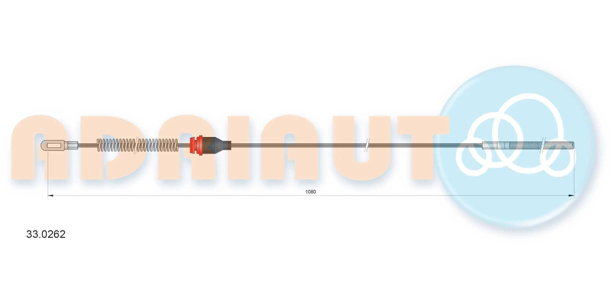 Seilzug, Feststellbremse hinten rechts ADRIAUTO 33.0262