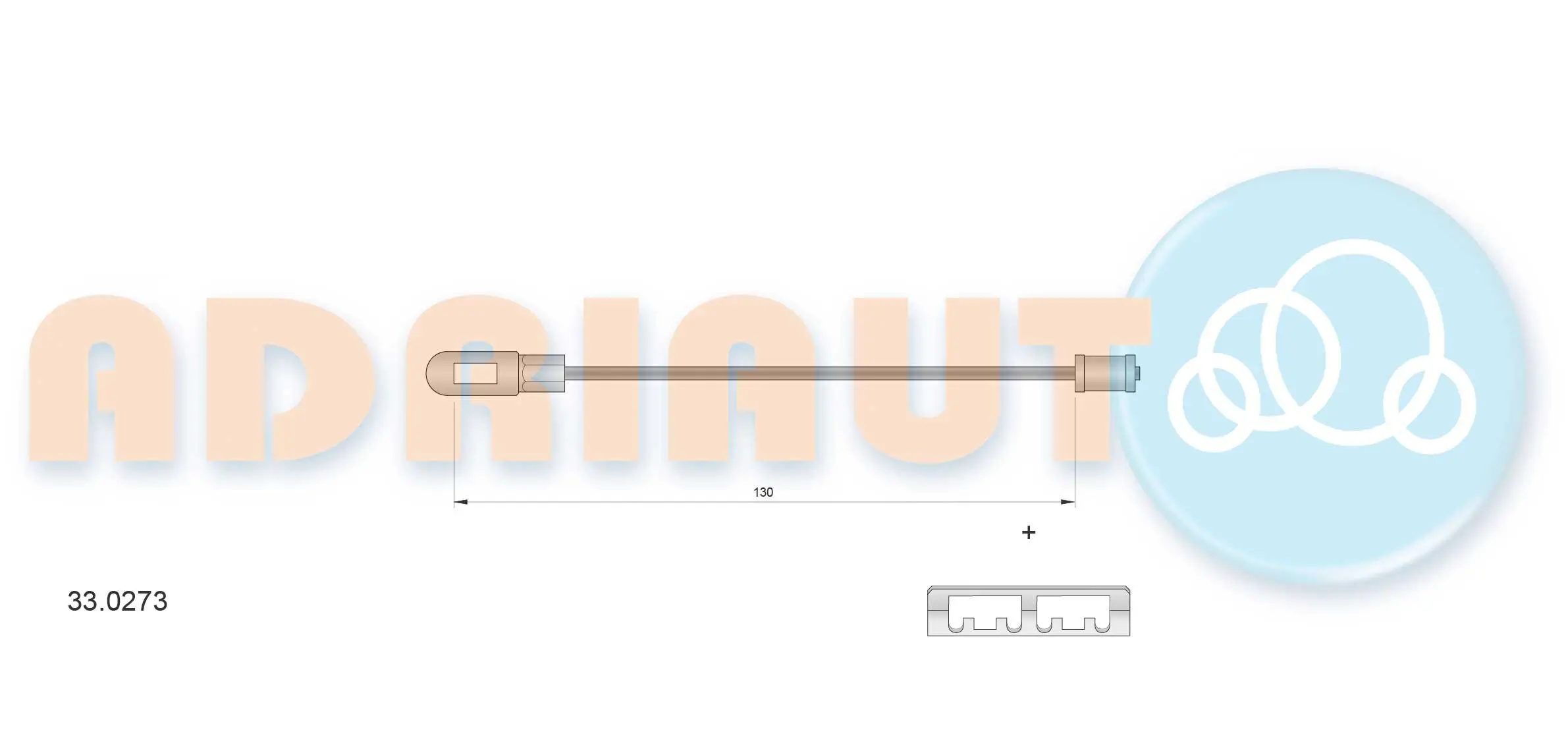 Seilzug, Feststellbremse hinten links hinten rechts ADRIAUTO 33.0273