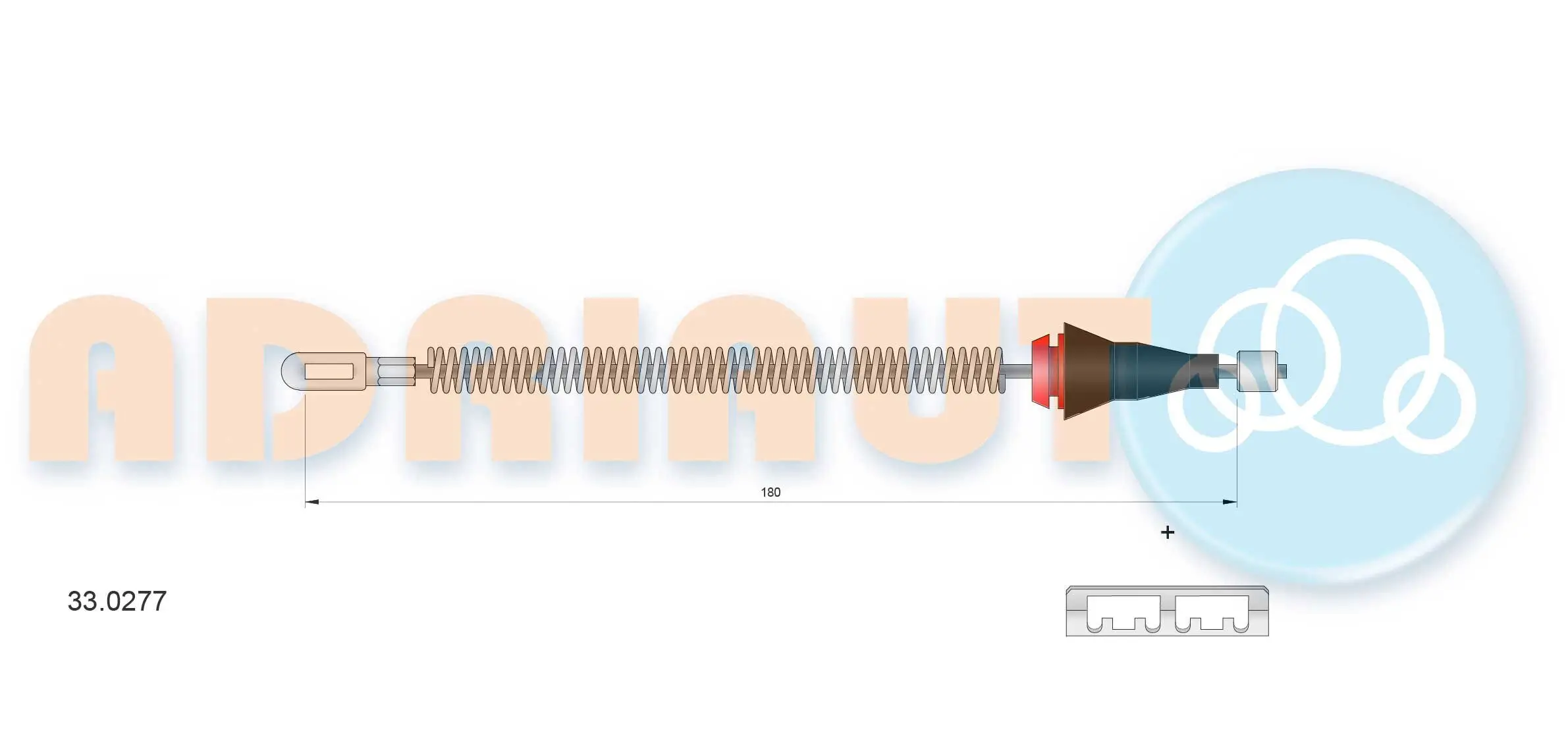 Seilzug, Feststellbremse hinten links hinten rechts ADRIAUTO 33.0277